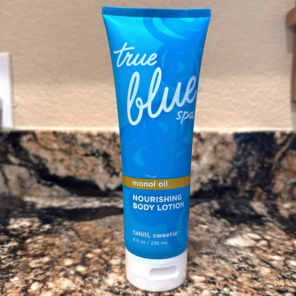 True Blue Spa Nourishing Body Lotion Tahiti Sweetie Monoi Oil 8‎ Oz BBW HTF Disc